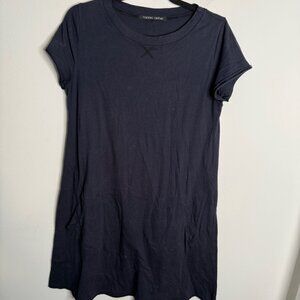 Hannes Roether‎ Women's Navy Casual Short Sleeve Shirt Dress